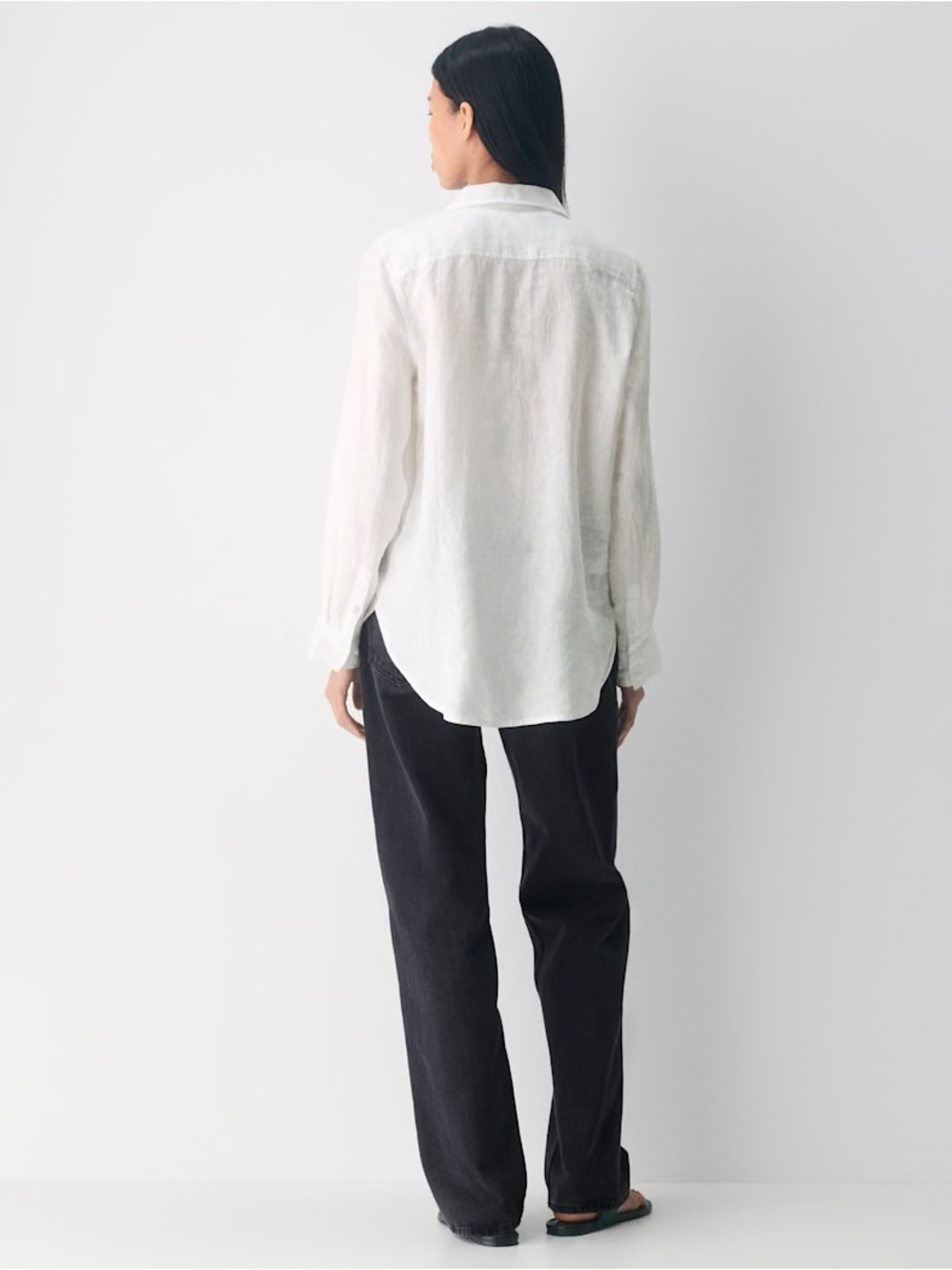 ARITZIA BABATON 100% Linen Utility Button Down White Shirt - Picture 10 of 10